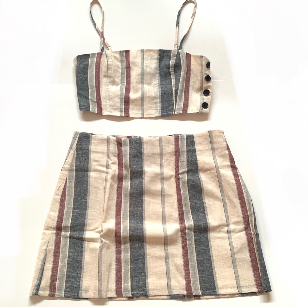 New Forever 21 Striped Set